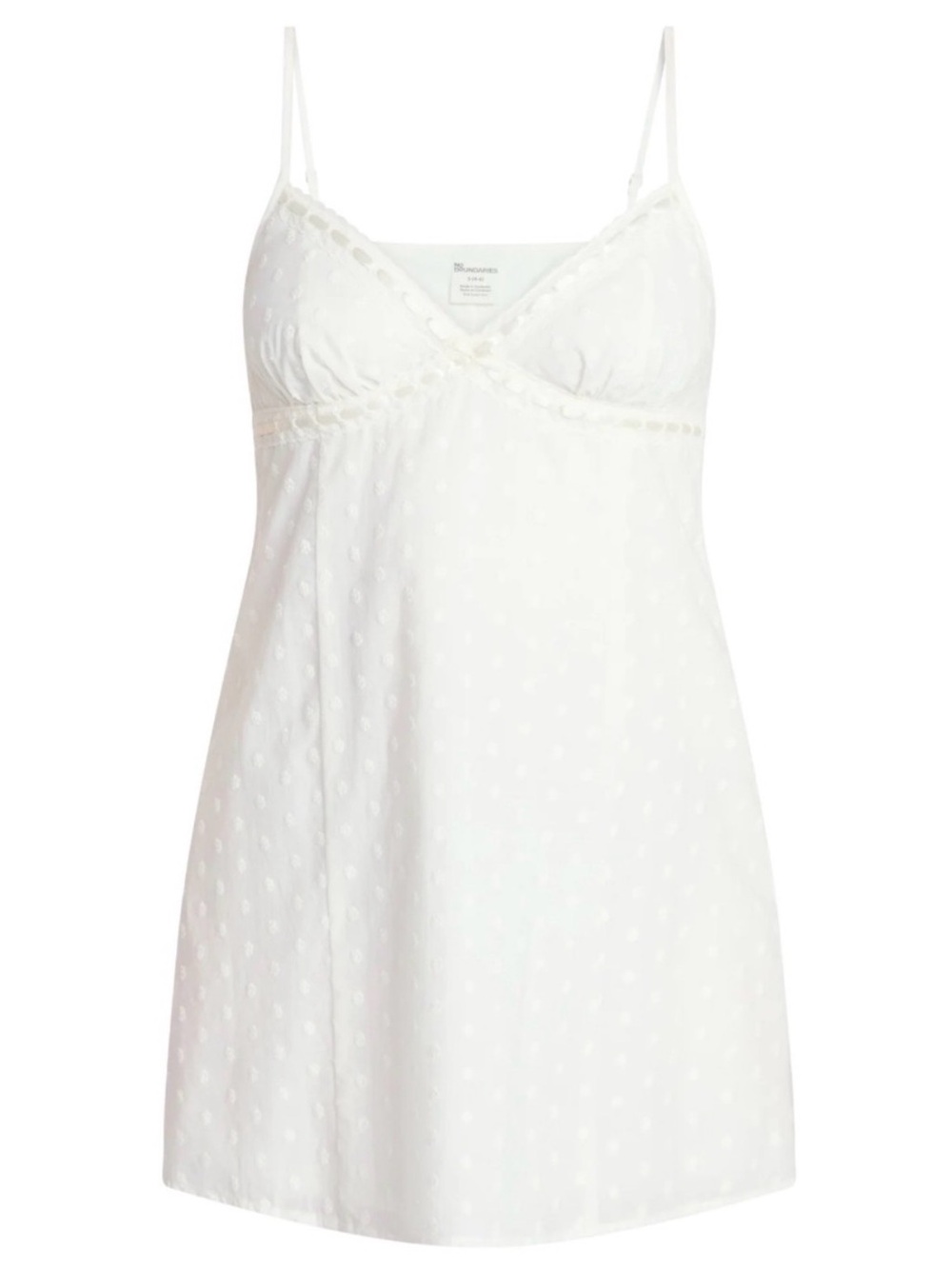 No Boundaries Women's Cotton A-Line Mini Dress in Winter White. Size Large 12-14